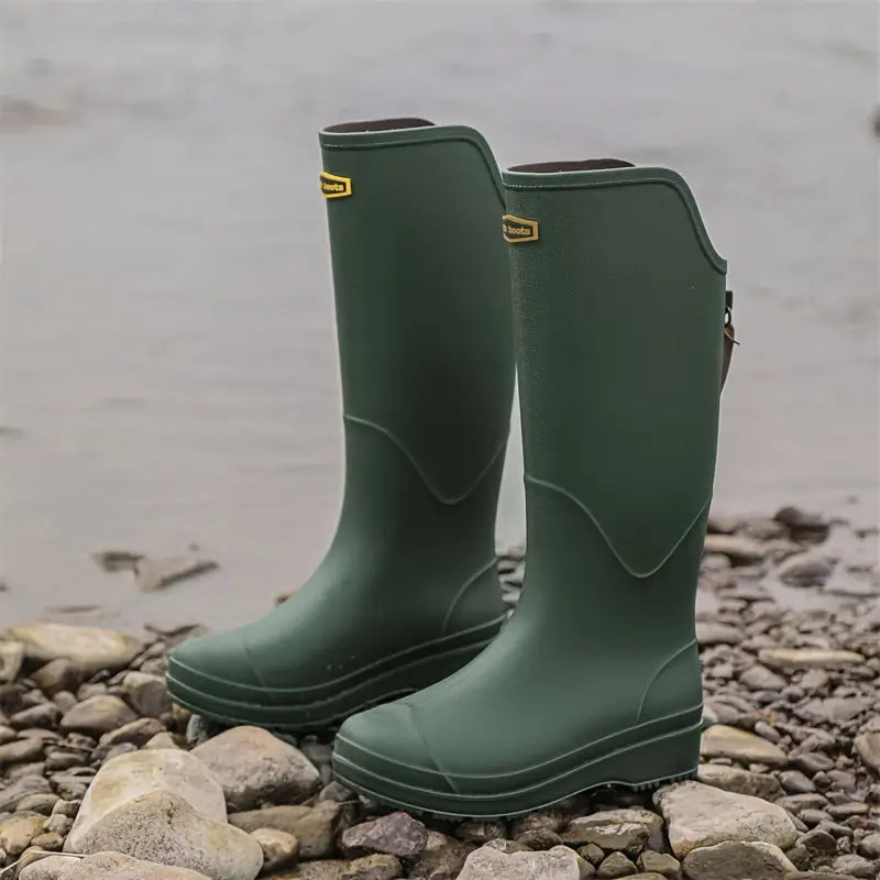 Regenstiefel für den Herbst - Wasserdichte PVC Gummistiefel mit rutschfester Sohle für Damen
