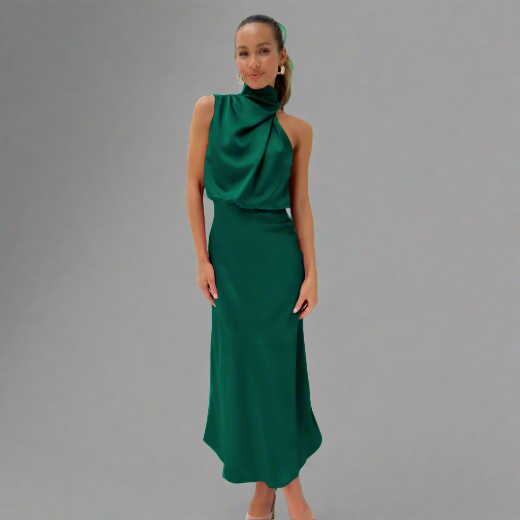 Luna Cocktailkleid | Elegantes Hochzeitsgast Kleid aus hochwertigem Stoff