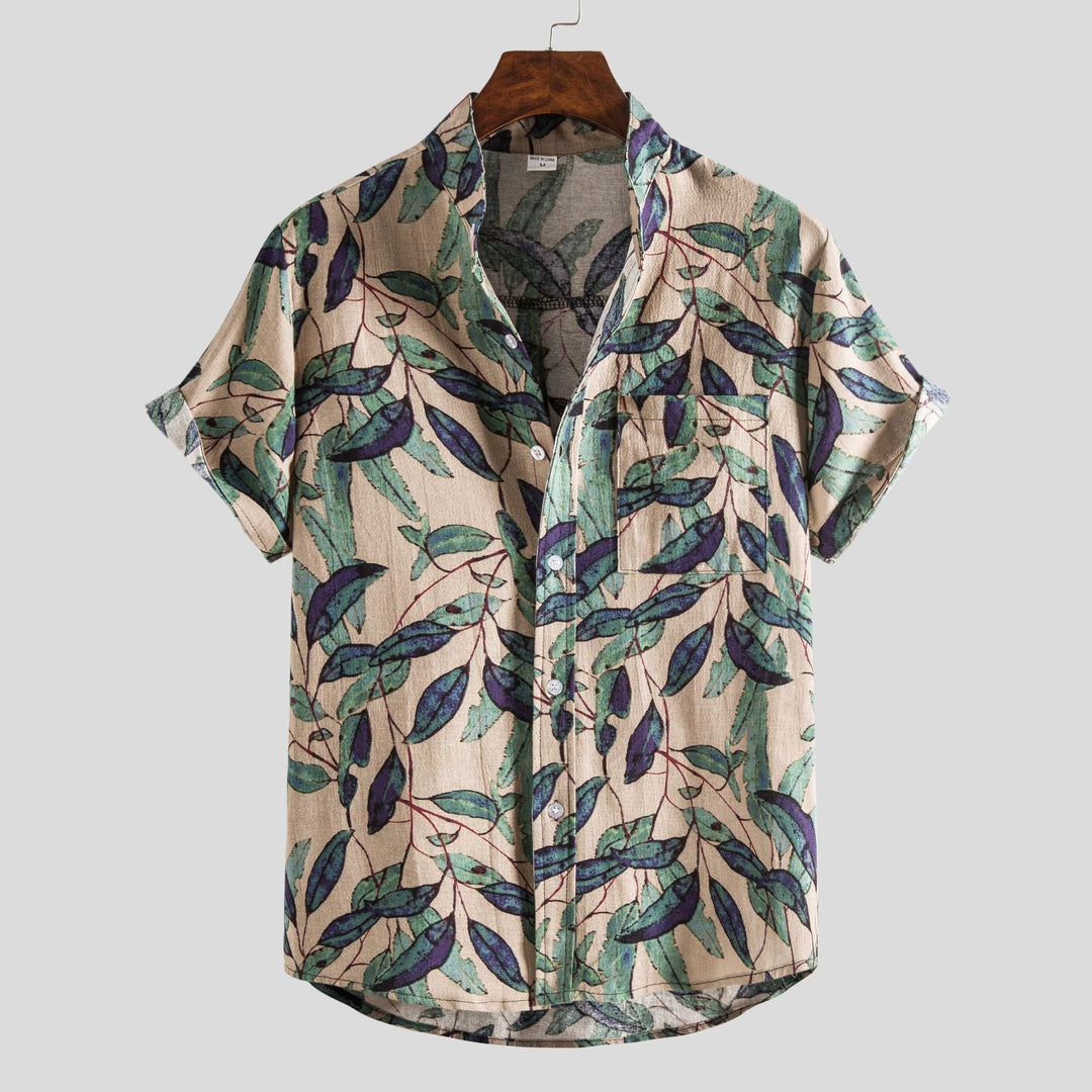 Gents Freizeithemd | Herren Kurzarm Hemd mit Ethno-Muster