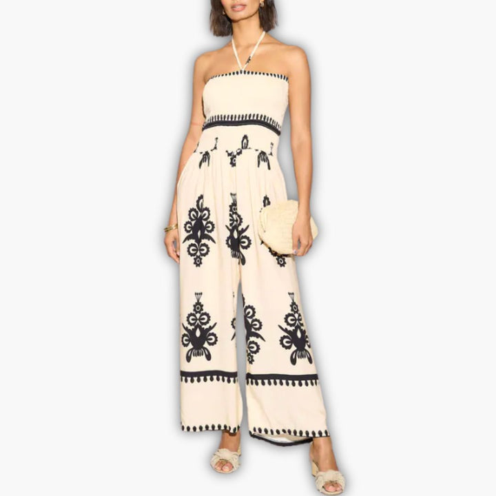 Boho Jumpsuit - Trägerlosen Bandeau Jumpsuit für Sommer
