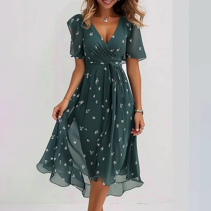 Maxikleid - Mühelos Elegantes Chiffon-Kleid für Sommer