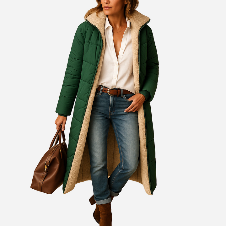 Parka für Damen - Lang & Fleece-Futter für den Winter