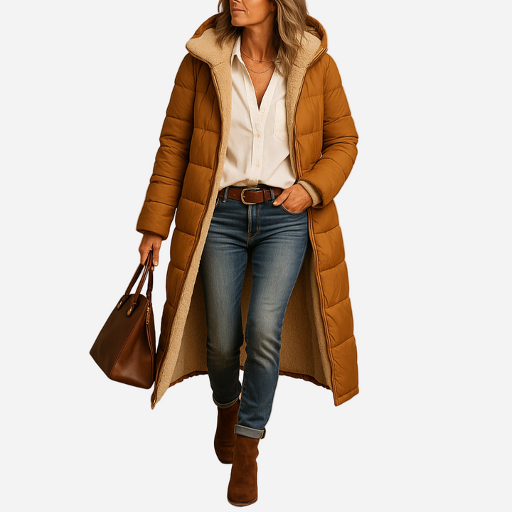 Parka für Damen - Lang & Fleece-Futter für den Winter