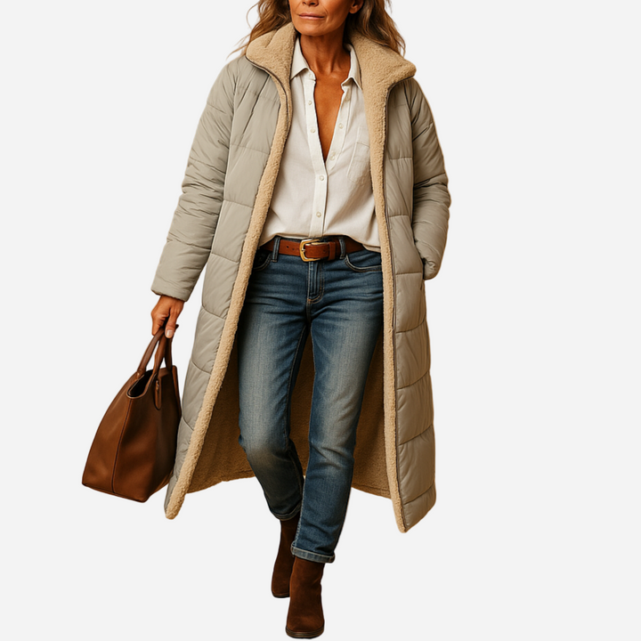 Parka für Damen - Lang & Fleece-Futter für den Winter
