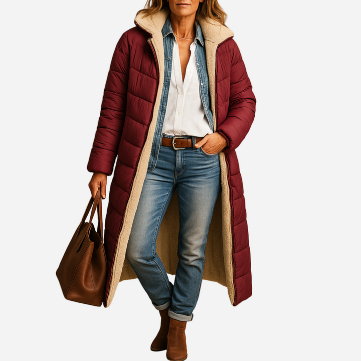 Parka für Damen - Lang & Fleece-Futter für den Winter