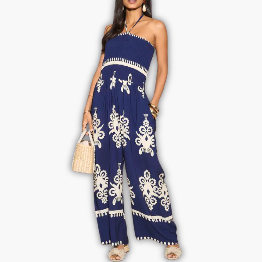 Boho Jumpsuit - Trägerlosen Bandeau Jumpsuit für Sommer
