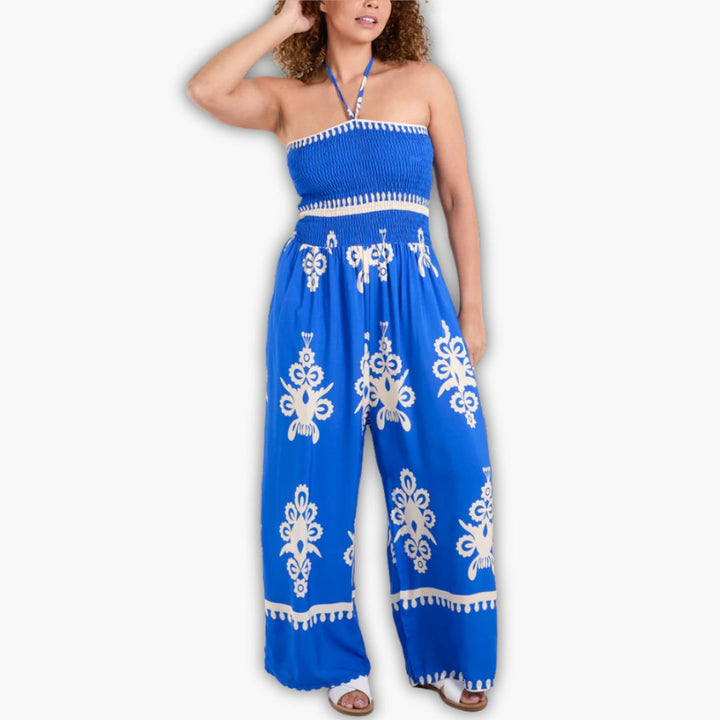 Boho Jumpsuit - Trägerlosen Bandeau Jumpsuit für Sommer