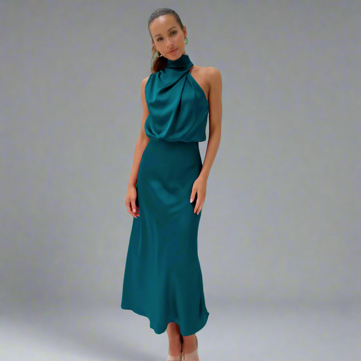 Luna Cocktailkleid | Elegantes Hochzeitsgast Kleid aus hochwertigem Stoff
