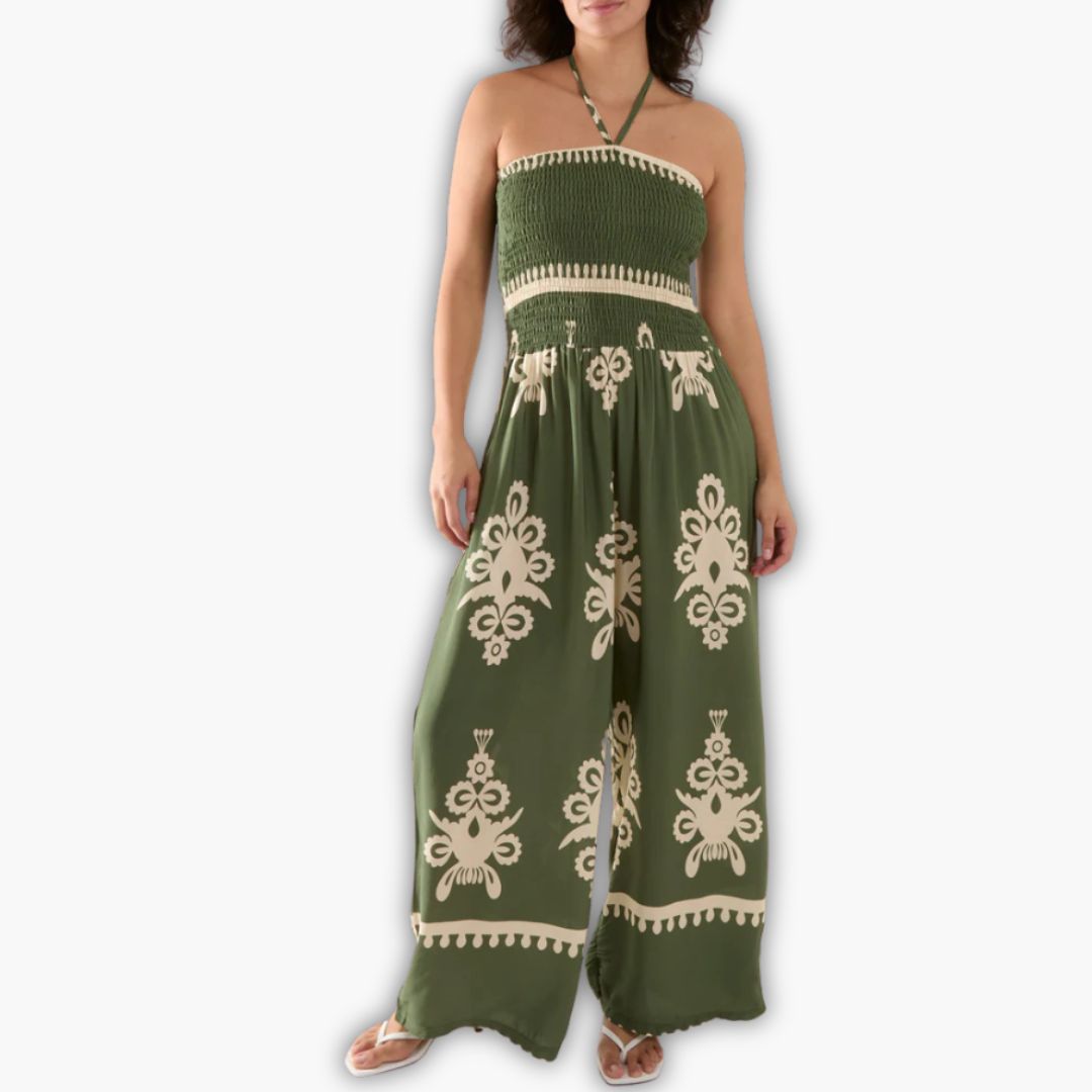 Boho Jumpsuit - Trägerlosen Bandeau Jumpsuit für Sommer
