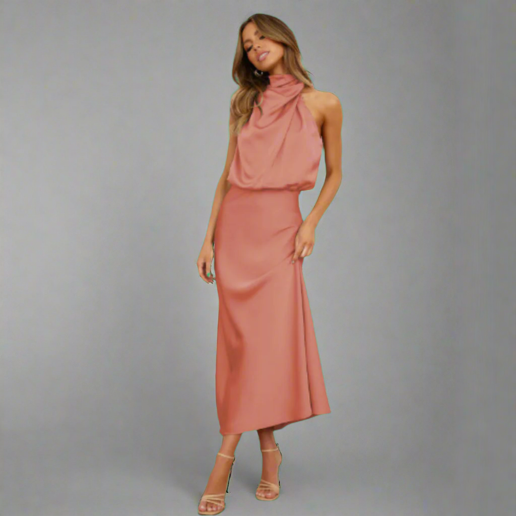 Luna Cocktailkleid | Elegantes Hochzeitsgast Kleid aus hochwertigem Stoff