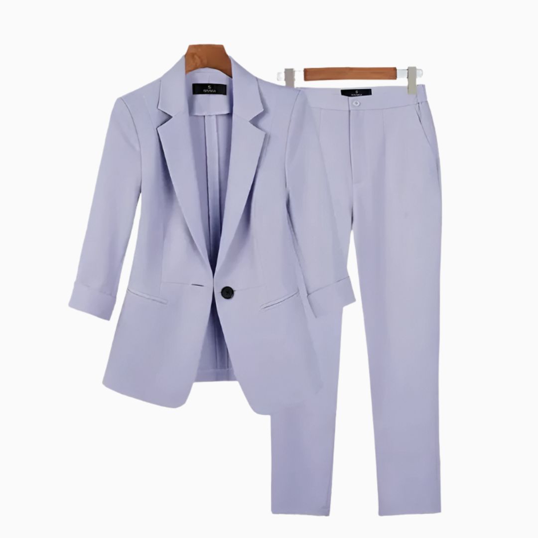 Hoseangzug für Damen - Stilvoller Zweiteiler mit Blazer und Stoffhose