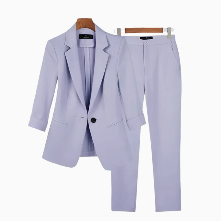Hoseangzug für Damen - Stilvoller Zweiteiler mit Blazer und Stoffhose
