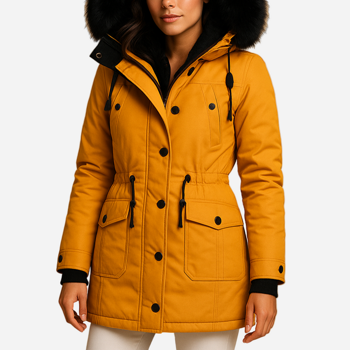 Winterjacke für Damen - Wasserdicht & Pelzkragen für den Winter