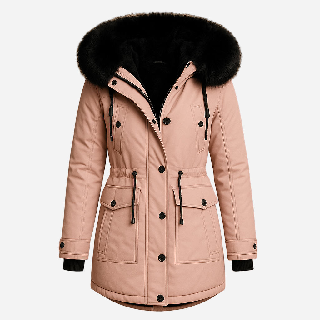 Winterjacke für Damen - Wasserdicht & Pelzkragen für den Winter