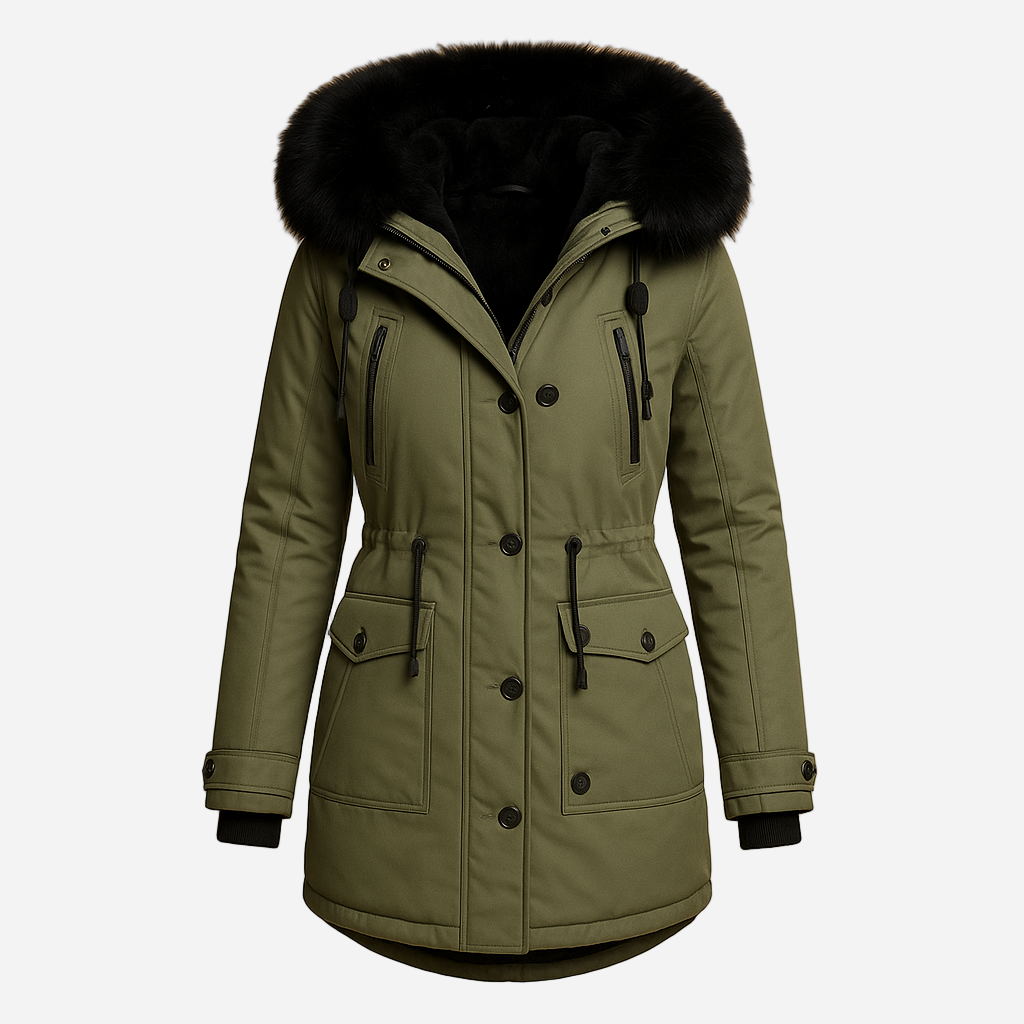 Winterjacke für Damen - Wasserdicht & Pelzkragen für den Winter