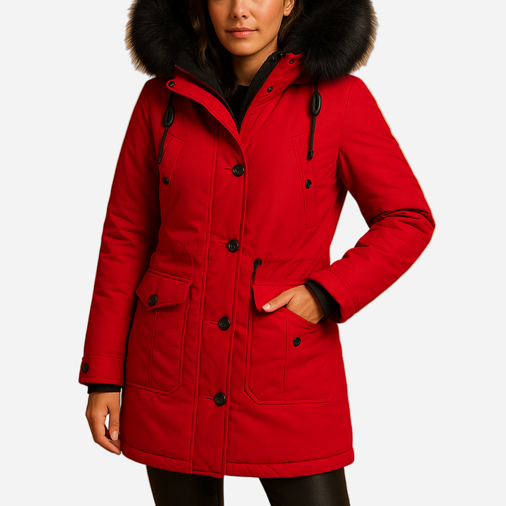 Winterjacke für Damen - Wasserdicht & Pelzkragen für den Winter