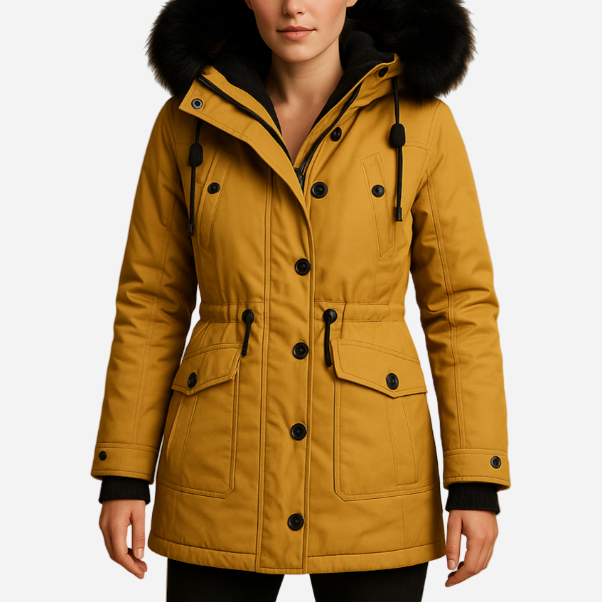 Winterjacke für Damen - Wasserdicht & Pelzkragen für den Winter