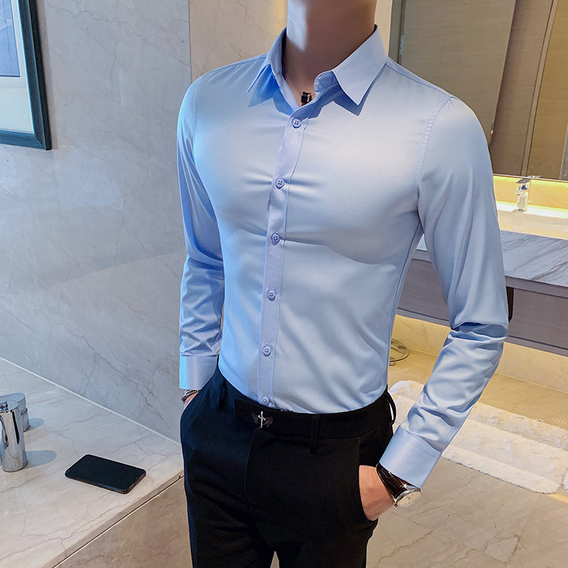 Ganti Stretch Shirt | Stylisches Herren-Stretch-Shirt, Basis mit schweißresistentem Material