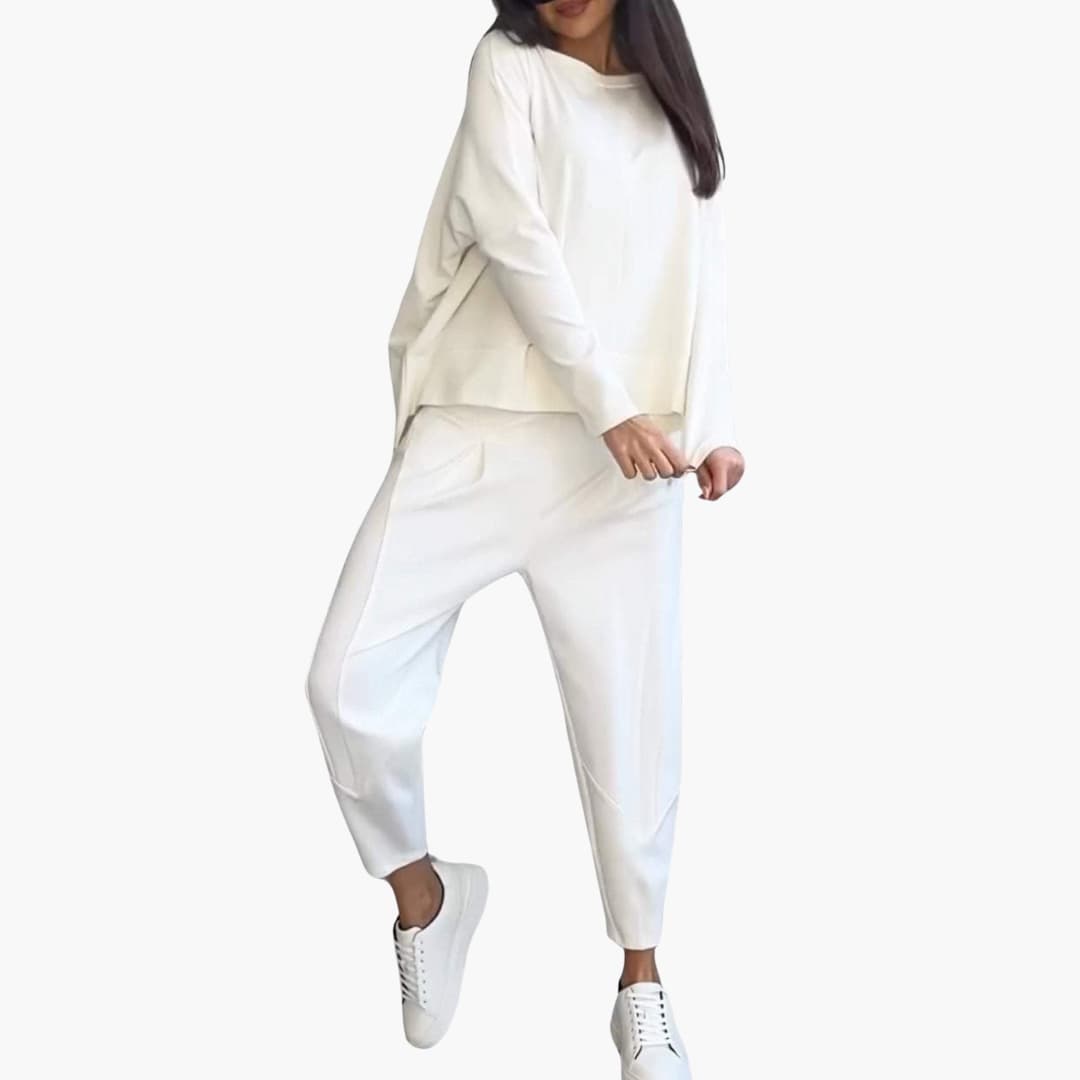 Lucia Twin Set - Bequemes Zweiteiliges Set mit Rundhalsausschnitt