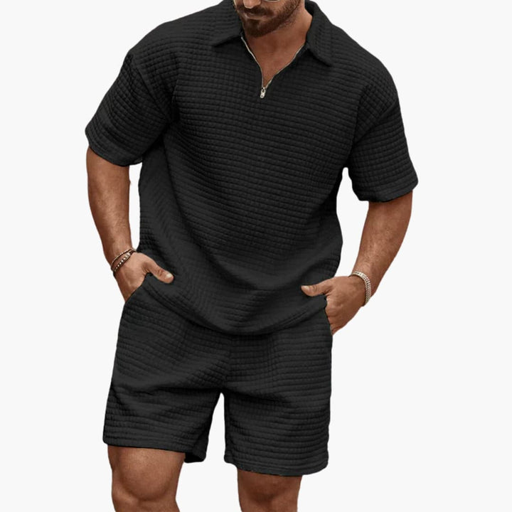 Sommer Set für Herren - Stylische Zweiteiler mit Poloshirt und Sweat Shorts