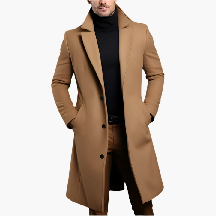 Wollmantel für den Herbst - Hochwertige Lange Wasserfeste Jacke für Herren