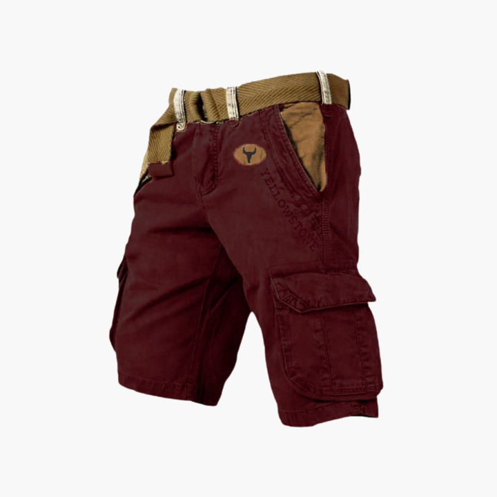 Cargohose - Robuste Kurze Wanderhose mit Gürtel für Outdoor