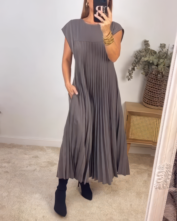 Sommerkleid für Damen - Elegantes Maxikleid mit Plissee