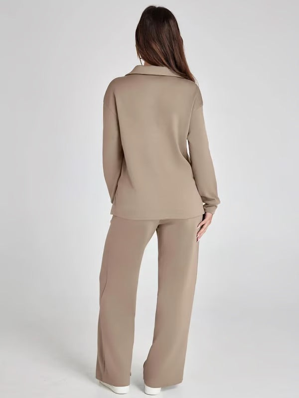 Loscini Loungeweat Set | Zweiteiler-set mit Sweatshirt mit Jogger Für Damen