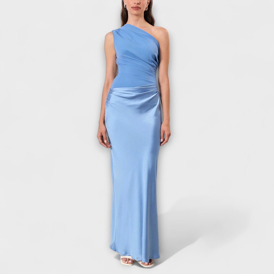 Abendkleid für Damen - Elegantes Ein-Schulter Maxikleid