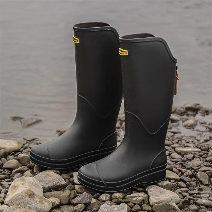 Regenstiefel für den Herbst - Wasserdichte PVC Gummistiefel mit rutschfester Sohle für Damen