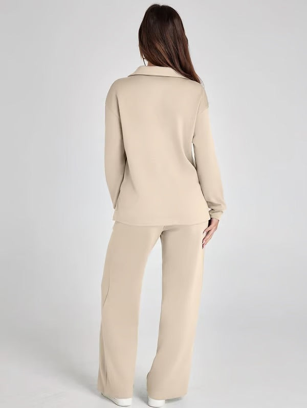 Loscini Loungeweat Set | Zweiteiler-set mit Sweatshirt mit Jogger Für Damen