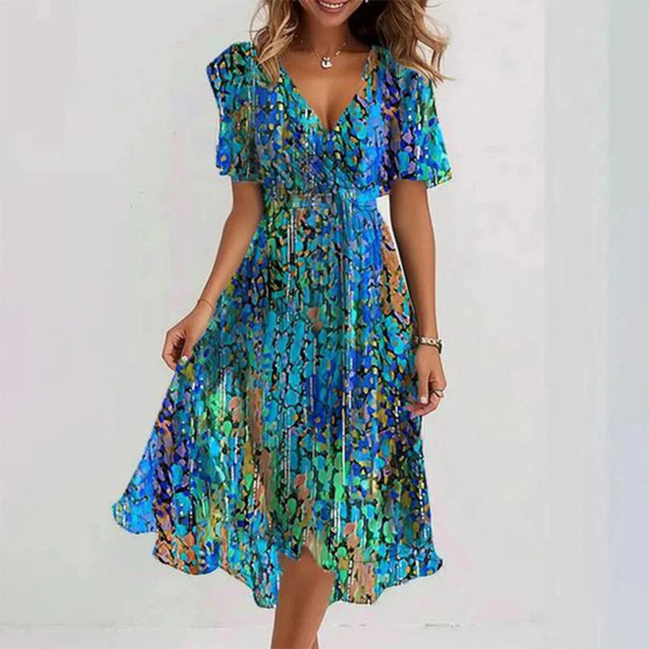 Maxikleid - Mühelos Elegantes Chiffon-Kleid für Sommer