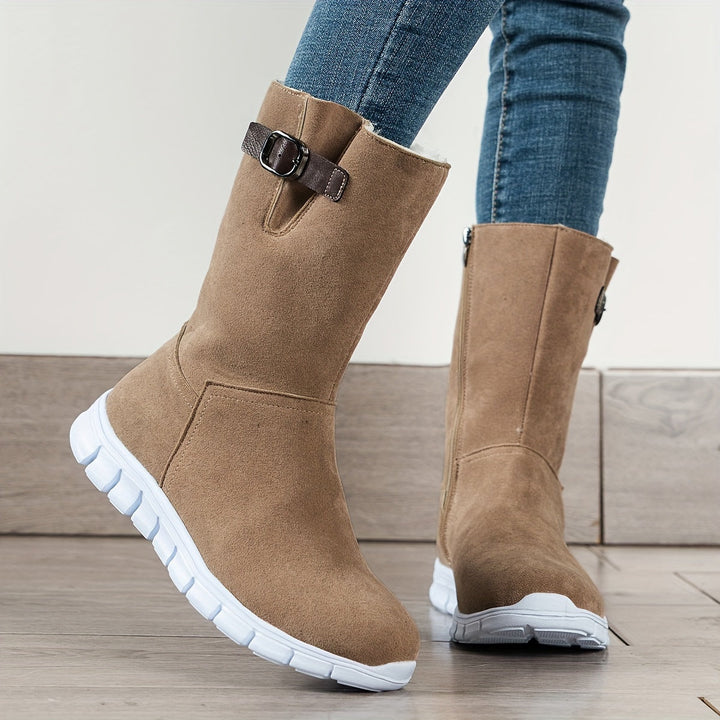 Franklins Winterstiefel für Damen - Gefütterte Stiefel mit sportlicher Sneaker-Sohle & Reißverschluss