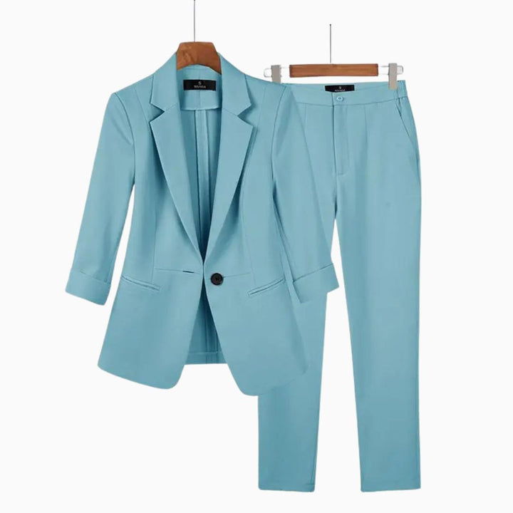 Hoseangzug für Damen - Stilvoller Zweiteiler mit Blazer und Stoffhose