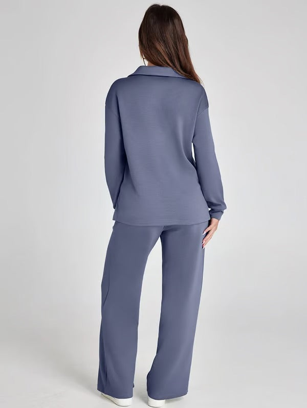 Loscini Loungeweat Set | Zweiteiler-set mit Sweatshirt mit Jogger Für Damen