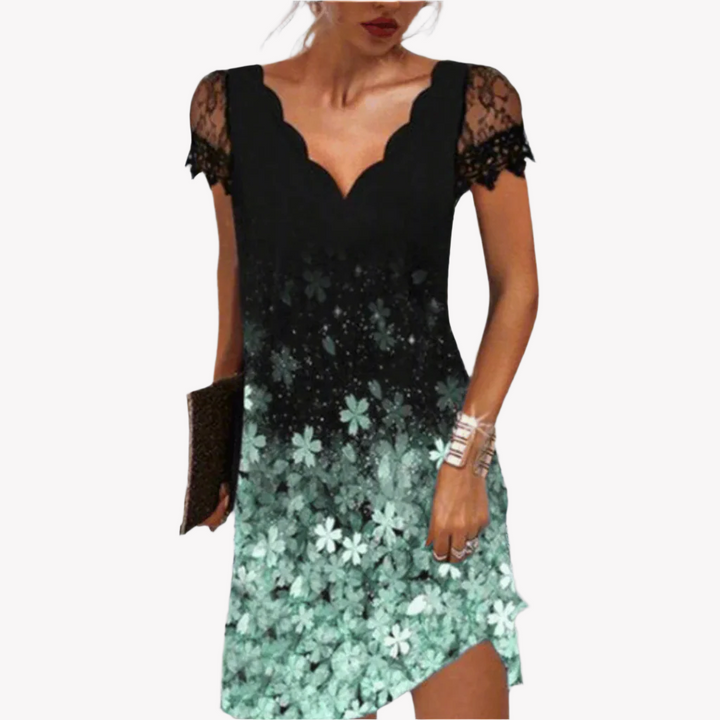 Loscano Spitzenkleid - Elegantes Cocktailkleid mit V-Ausschnitt für Hochzeits