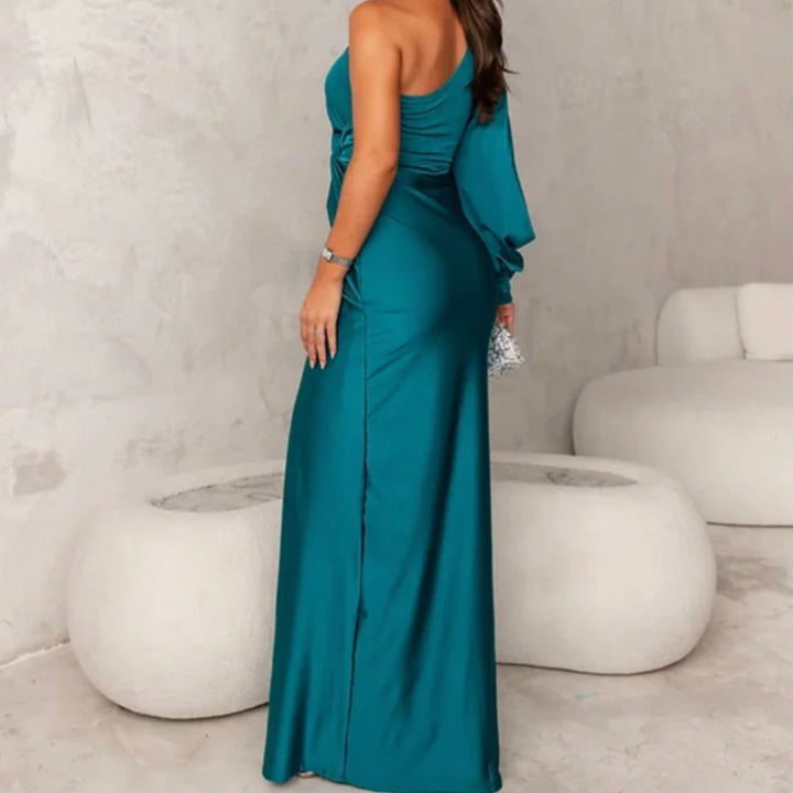 Abendkleid - Elegantes Maxikleid mit One-Shoulder für Hochzeiten