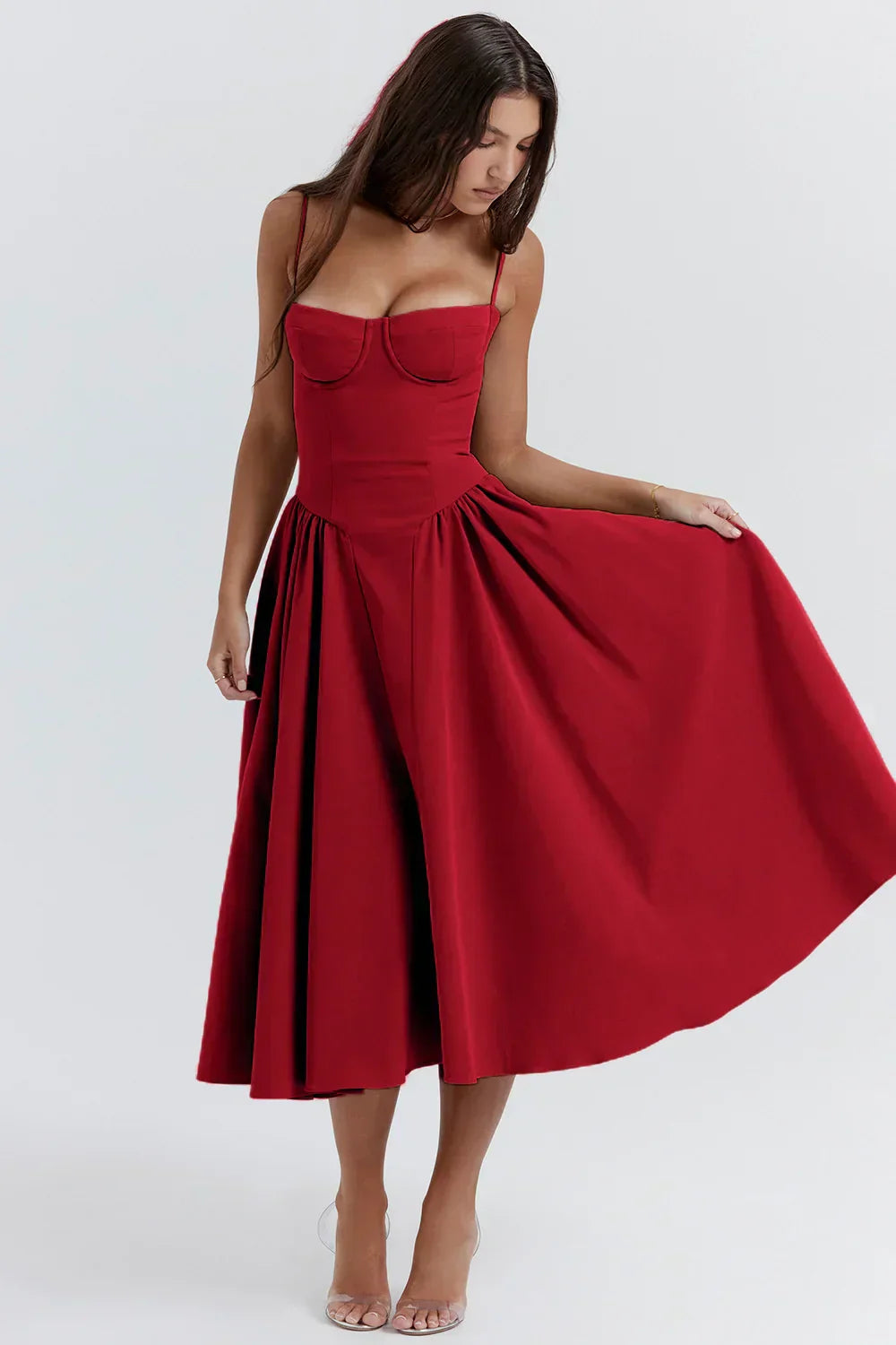 Abendkleid für Damen - Elegantes Corsagenkleid für Hochzeiten und Partys