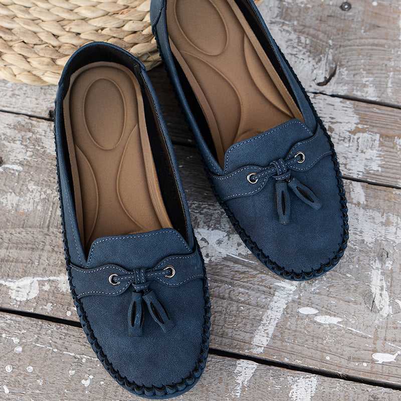 Mokassins - Bequeme Halbschuhe mit Schleife für Sommer