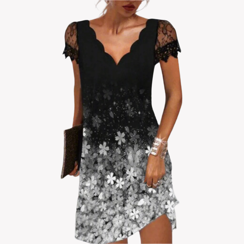 Loscano Spitzenkleid - Elegantes Cocktailkleid mit V-Ausschnitt für Hochzeits