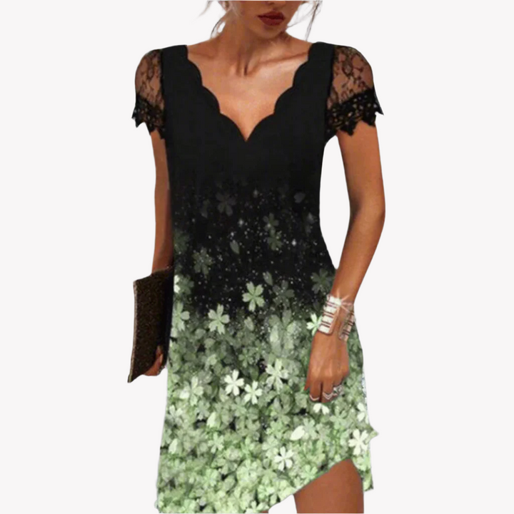 Loscano Spitzenkleid - Elegantes Cocktailkleid mit V-Ausschnitt für Hochzeits