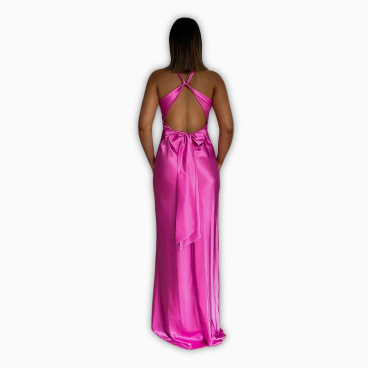 Abendkleid - Elegantes Maxikleid mit V-Ausschnitt für Brautjungfern