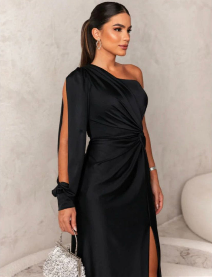 Abendkleid - Elegantes Maxikleid mit One-Shoulder für Hochzeiten