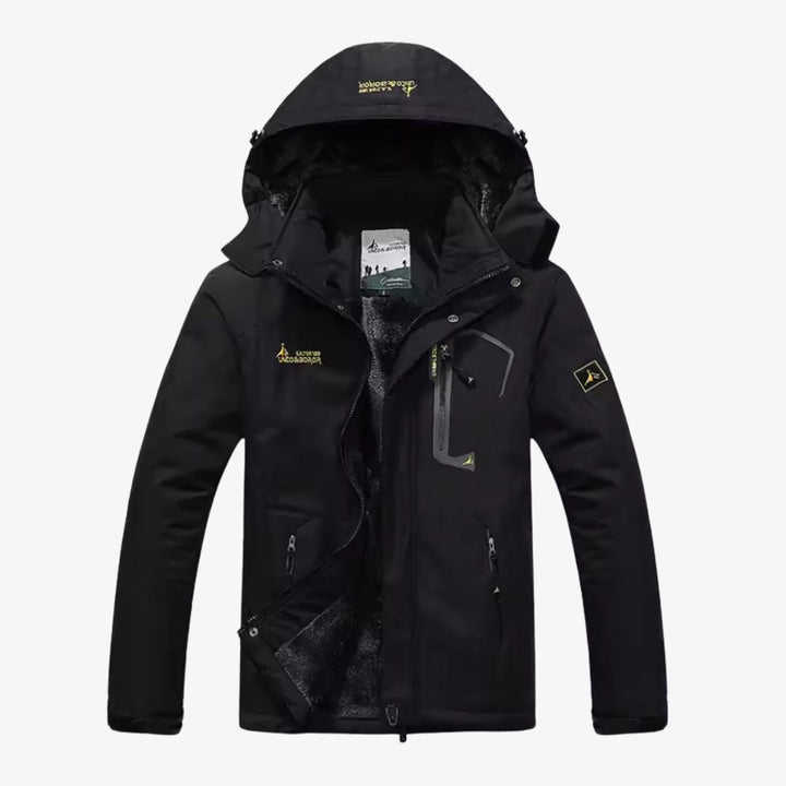 Gefütterte Herren Winterjacke – Wasserdichte & warme Skijacke mit Fleecefutter und Kapuze