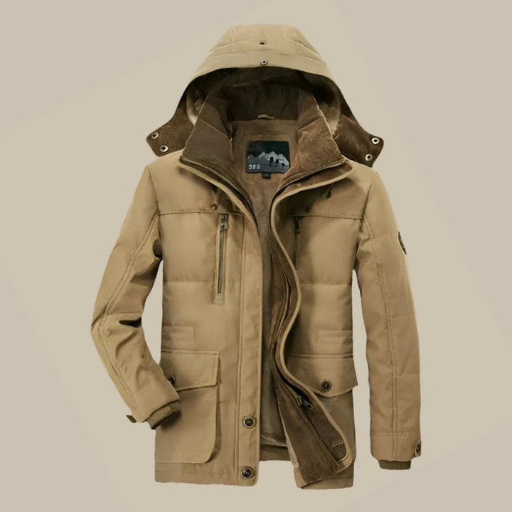 David Parka | Stilvolle warme lange Winterjacke für Herren mit Fleece-Futter