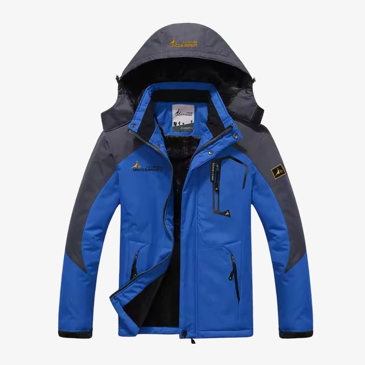 Gefütterte Herren Winterjacke – Wasserdichte & warme Skijacke mit Fleecefutter und Kapuze