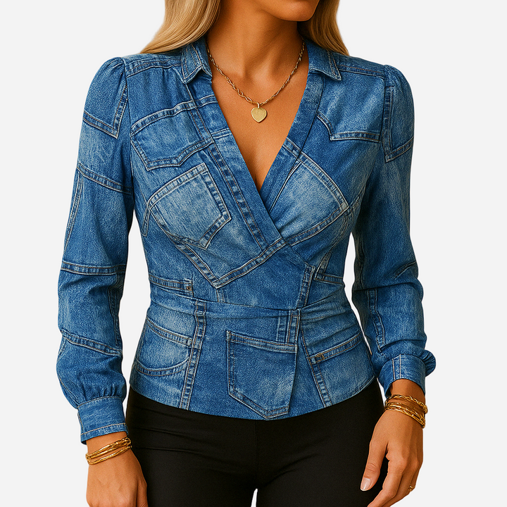 Langarmshirt für Damen - V-Ausschnitt & Elegant für den Winter