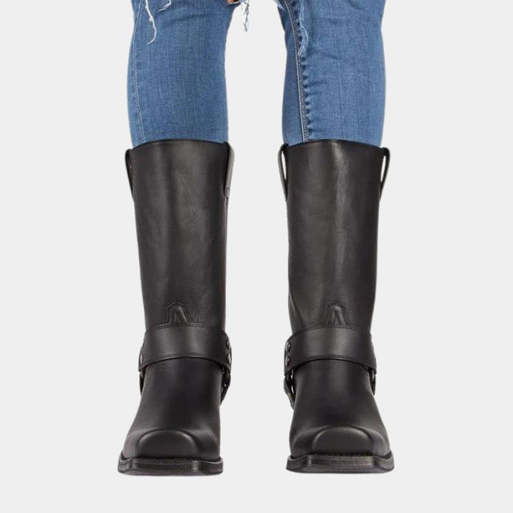 Cowboystiefel für Damen - Vintage Western Stiefeletten für den Winter