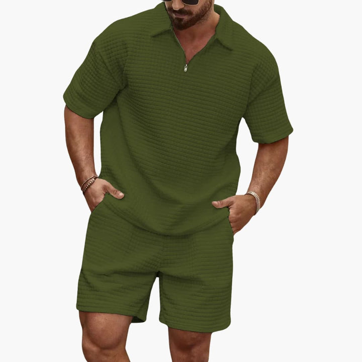 Sommer Set für Herren - Stylische Zweiteiler mit Poloshirt und Sweat Shorts