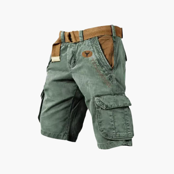 Cargohose - Robuste Kurze Wanderhose mit Gürtel für Outdoor